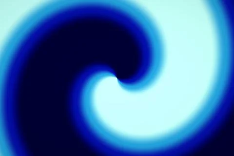 A soft-focus abstract vortex curls through deep navy, vivid blue, and pale .. Illustrazione stock