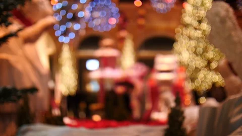 Soft focus background of Christmas decorations Stock Footage 105223923