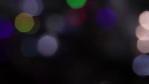 Soft focus background of colorful lights, glowing hexagons in the background Video stock 317461158
