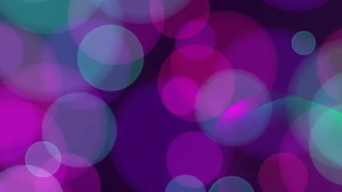 Soft focus bokeh circles in purple and teal a abstract background with soft, out Stock Footage 330529557