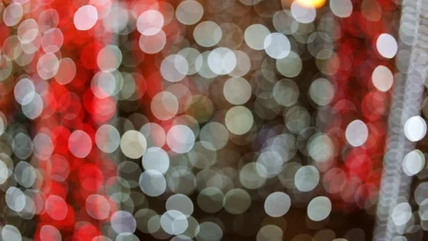 Soft focus, bokeh. Lights flash and shimmer of light on black background. Backgr Stock Footage 83249560