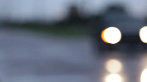 Soft Focus of Car Driving By Stock Footage 49564192