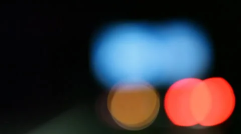 Soft focus on car lights Stock Footage 5053911