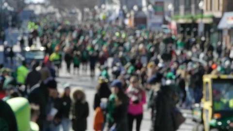 Soft Focus Crowd Parade Stock Footage 87352021