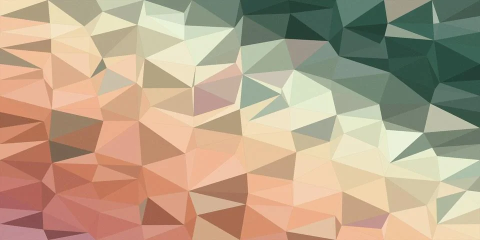 A soft-focus geometric polygon pattern in pastel greens, peaches, and cream.. Stock Illustration