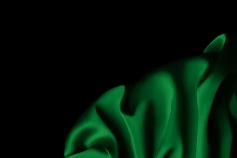 Soft focus of green fabric texture background, abstract, close up texture of  Illustrazione stock