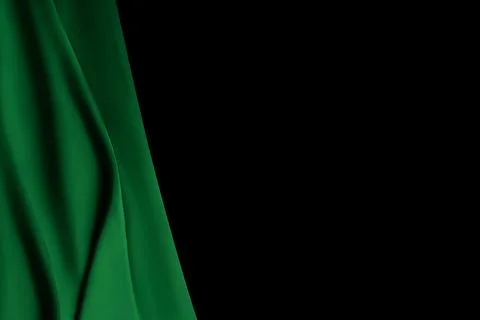 Soft focus of green fabric texture background, abstract, close up texture of  Illustrazione stock