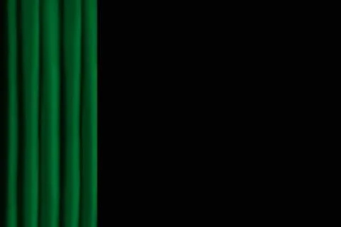 Soft focus of green fabric texture background, abstract, close up texture of  Illustrazione stock