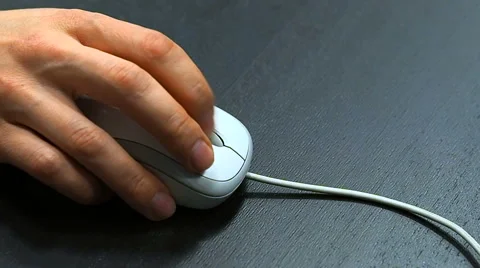 Soft focus to hand of the man clicking right mouse button. Right hand Stock Footage 67217068