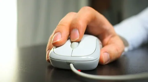 Soft focus to hand of the man clicking right mouse button. Right hand 스톡 동영상 67218657