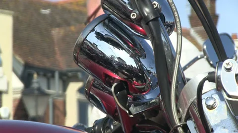 Soft focus man smoking behind motorbike Stock Footage 36815740