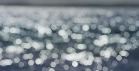 Soft focus Ocean Sparkles Stock Footage 128782605