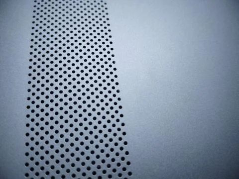 Soft focus perspective of a repeating circular dot pattern Foto stock