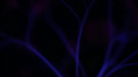 Soft focus plasma discharge tendrils with shallow depth of field Video stock 334532085