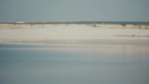 Soft focus of sand beach. Media. Blurred blue sea background 動画素材 140877815