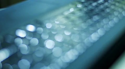 Soft focus shot of a black keyboard Stock Footage 64217633