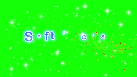 Soft focus text animation with glitter particles and sparkles on green screen Stock-Footage 338387033
