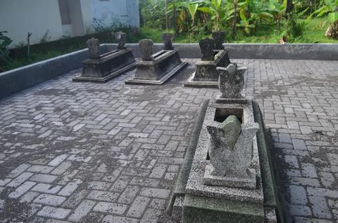 Soft focus A typical tomb grave in Java Stock Photos