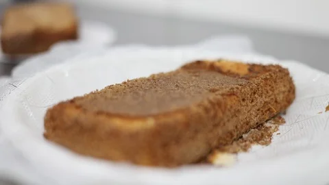 Soft Focus Vanilla and Cinnamon  Cake Stock Footage 128820972
