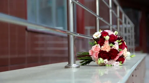 Soft focus wedding bouquet Stock Footage 57230792