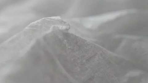 Soft Focus White and Light Gray Crumpled Layered Material Abstract Texture .. Stock Photos