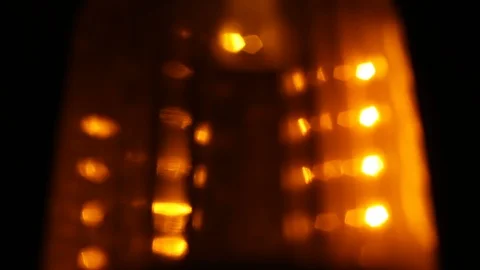 Soft focused spinning amber flasher, Warning hazard sign Stock Footage 92181945