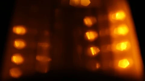 Soft focused spinning amber flasher, Warning hazard sign Stock Footage 92182197