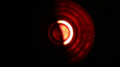 Soft focused spinning red LED lights Stock Footage 93237460