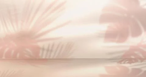 Soft foliage shadow on light beige background Stock Illustration