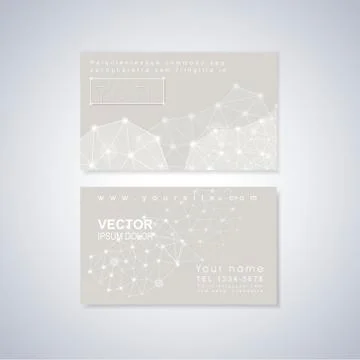Soft geometric background design for business card Stock Illustration