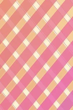 A soft geometric checkered pattern in pink, beige, and white creates a chee.. Illustrazione stock