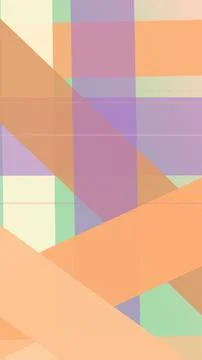 A soft geometric collage of overlapping rectangles, triangles, and broad di.. Stockillustratie
