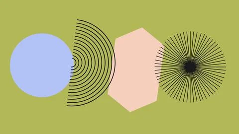 Soft geometry circle background Stock Illustration