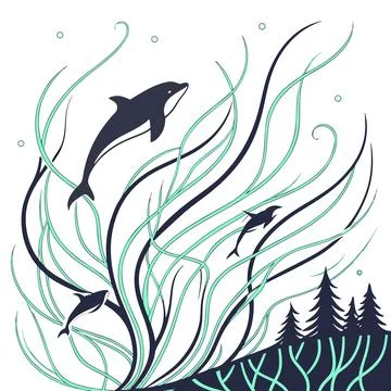 Soft Glowing Abstract Aurora Inspired Lights Flow Stock Illustration