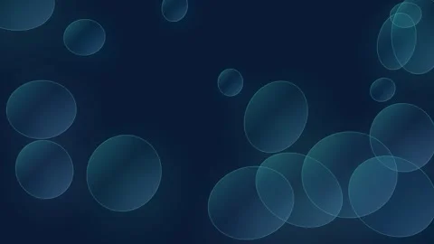 Soft glowing blue bubbles float on dark background motion graphics Stock-Footage 348169890