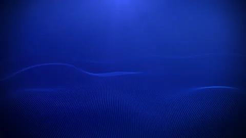 Soft glowing blue particle waves forming smooth curved lines, abstract mini.. Stock Footage 324911254