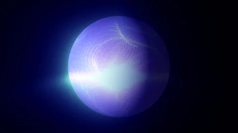 Soft glowing blue sphere with subtle swirling textures and radiant light fo.. Stock Illustration
