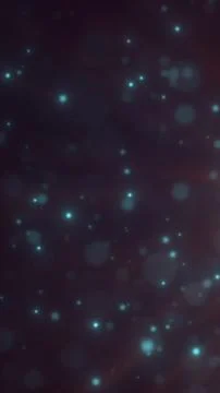 Soft glowing bokeh particles floating across a warm gradient background wit.. Ilustración de archivo