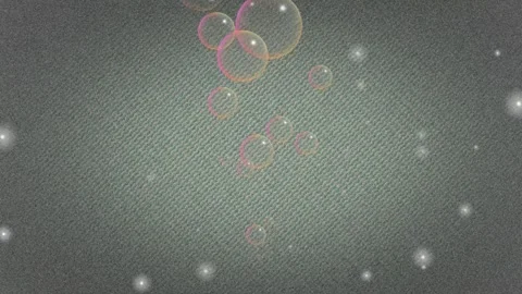 Soft Glowing Bubbles Floating on Dark Green Background Animation Clip Stockbeeldmateriaal 331620826