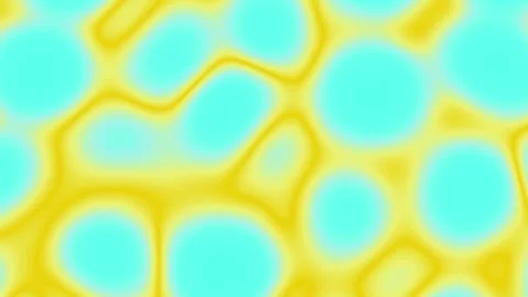 Soft, glowing cells pulse with golden and cyan hues Видео 337955110