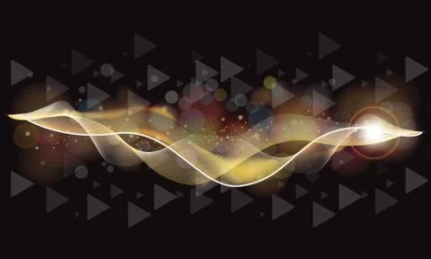 Soft glowing colored bokeh or abstract cosmic background with sparkling arrows Stock Illustration
