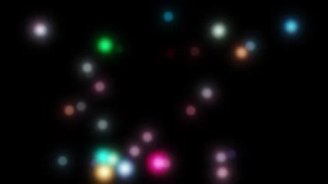 Soft Glowing Light Particles Out of Focus Bokeh Background Stock Footage 332305428