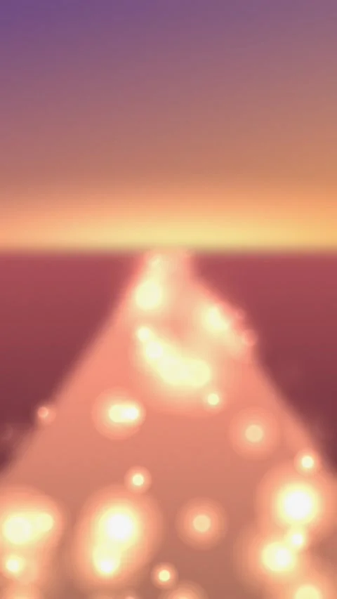 Soft glowing lights on blurred pathway background. 2d animation 스톡 동영상 345713104