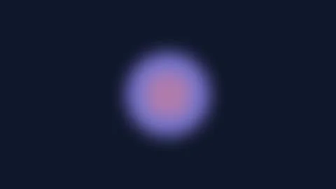 A soft glowing orb of pink light centered against a deep dark blue background Stock Footage 339616504