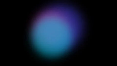 A soft glowing sphere of blue and purple light against a dark background Video stock 335117465