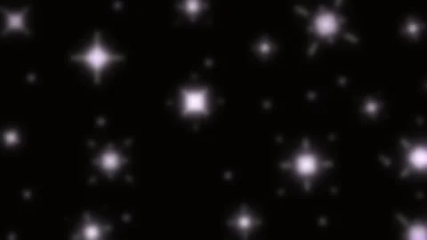 Soft glowing stars gently twinkle and pulse against a deep black background Stockbeeldmateriaal 343542606