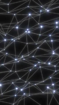 Soft glowing white nodes connected by fine lines, creating an elegant abstr.. イラスト素材