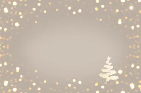 Soft gold bokeh background with glitter border for festive holiday celebration Stock Illustration