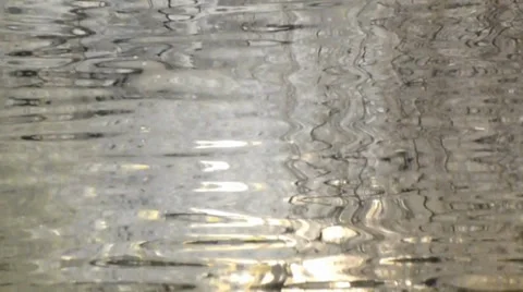 Soft gold lazy reflections in calm water Stock Footage 38503591