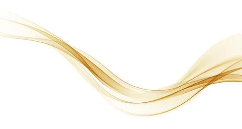 Soft Gold Smoke Gradient Transparent Wave Background. Colorful Flowing Wavy Illustrazione stock